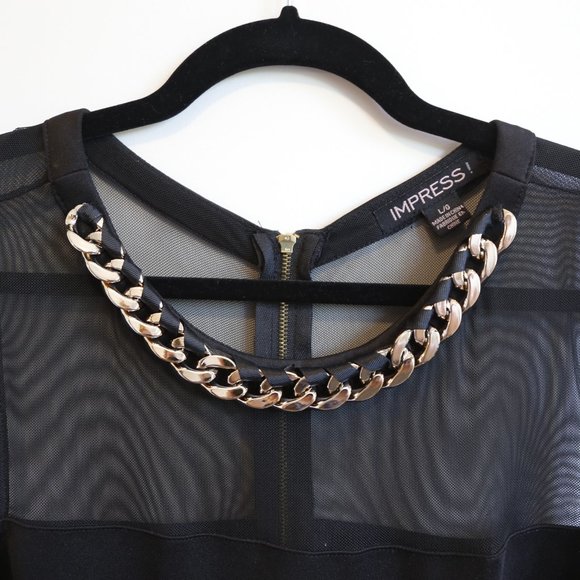 Black Mesh Dress - Picture 5 of 7